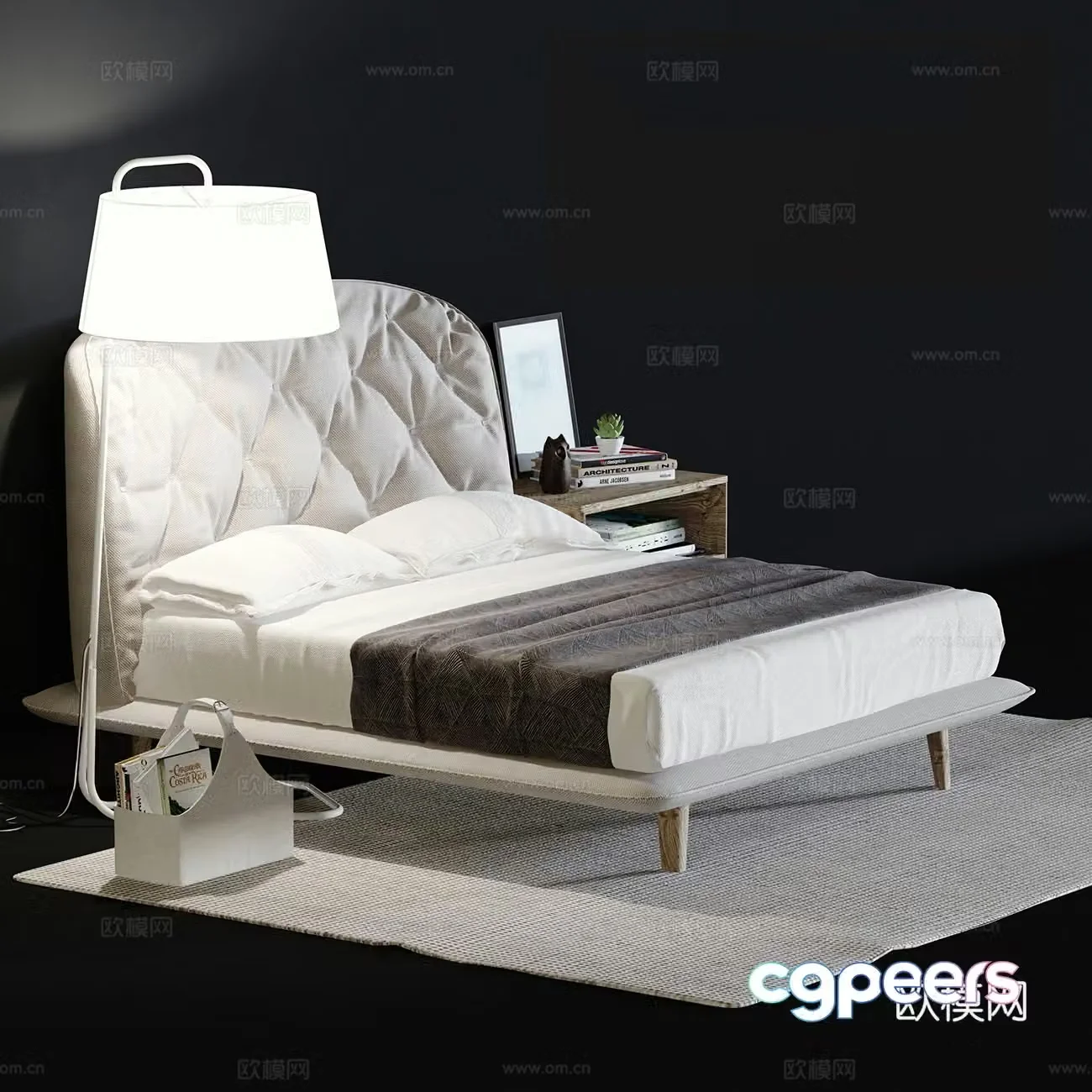 Double bed 3d model