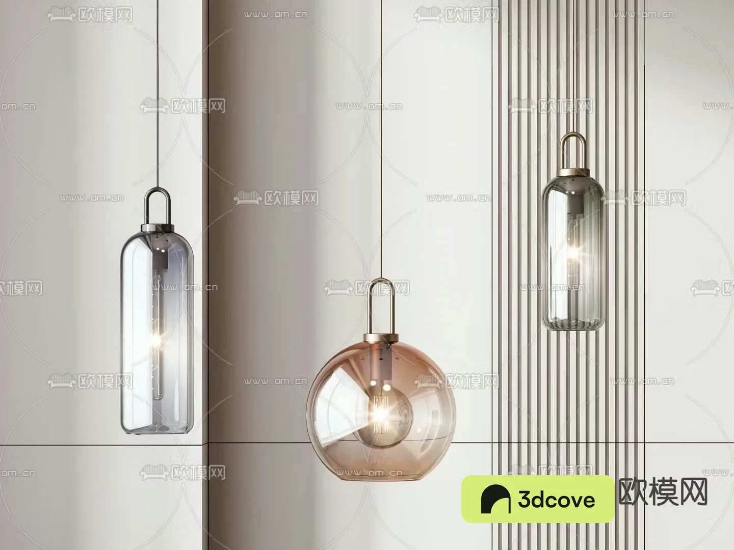 Glass small chandelier