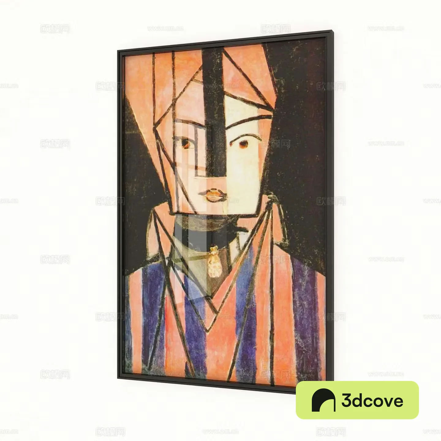 Art abstract hanging paintings Beasty hanging paintings Middle-aged hanging paintings 3D model