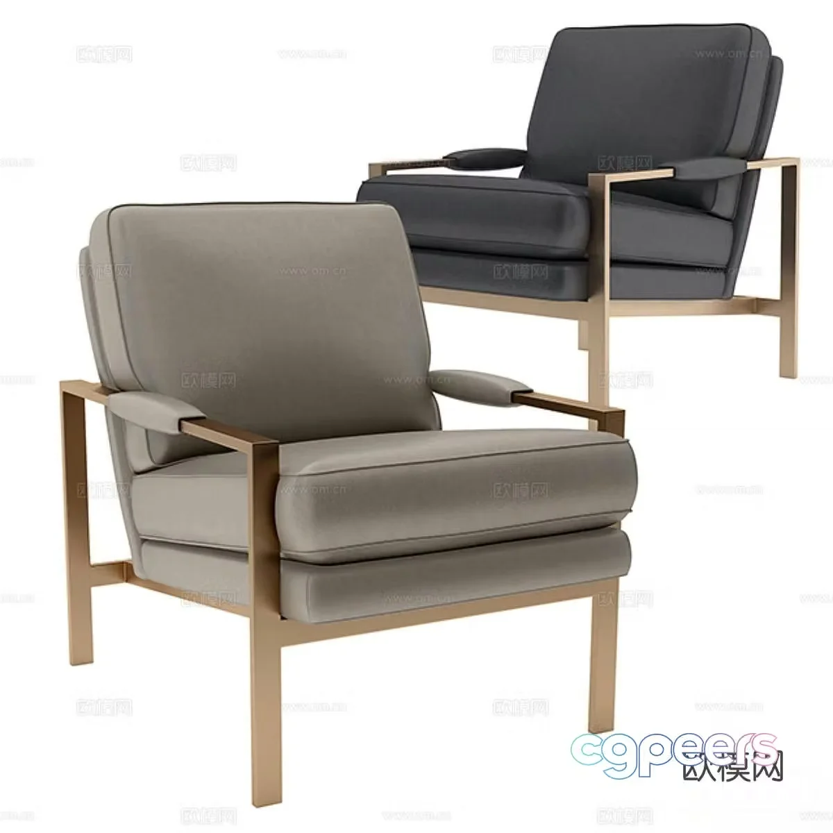Milo Italian sofa chair leisure chair 3d model