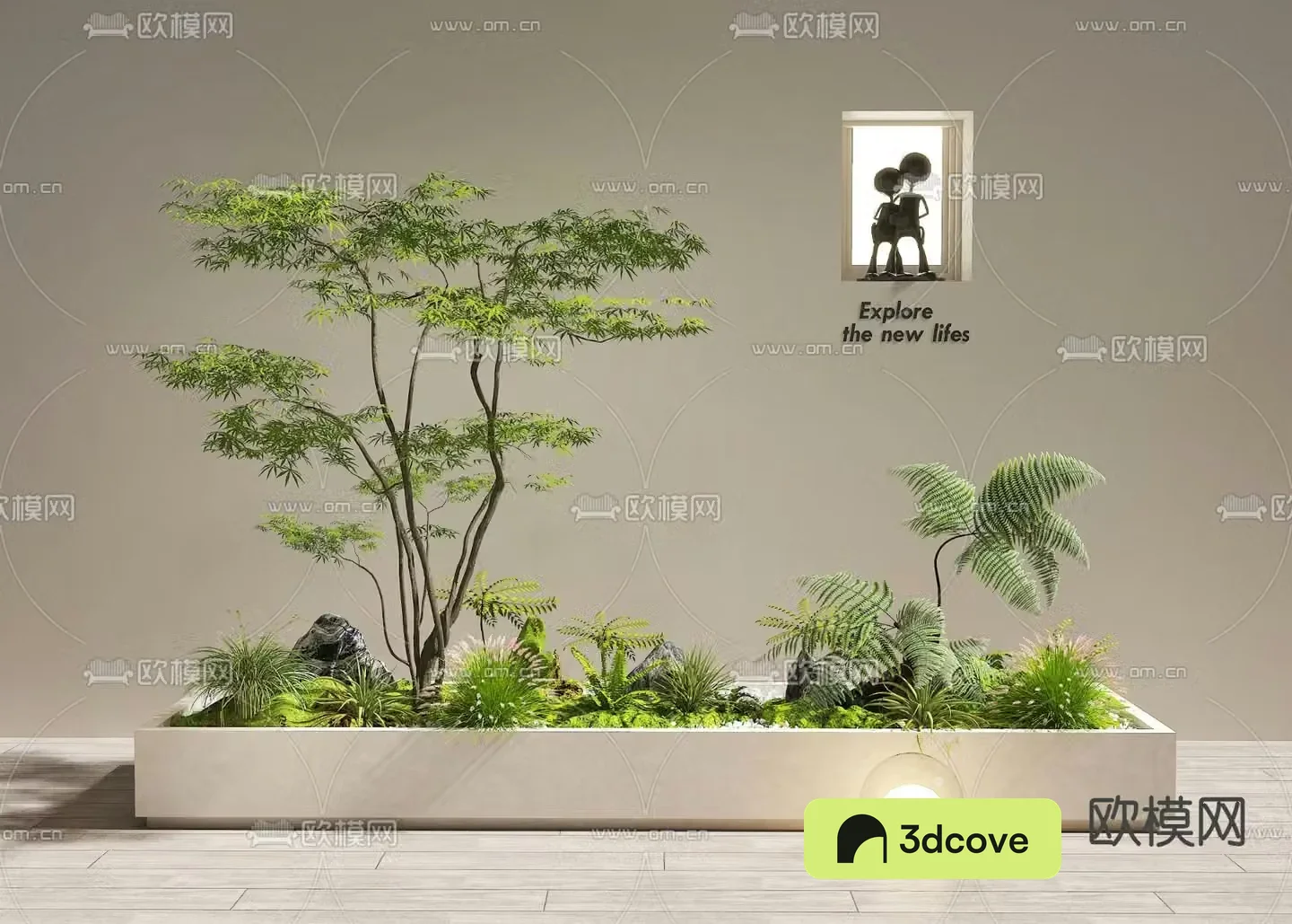 Indoor landscape courtyard landscape sketch
