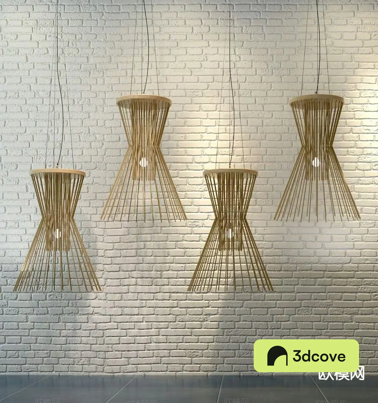 Wabi-sabi chandelier bamboo chandelier