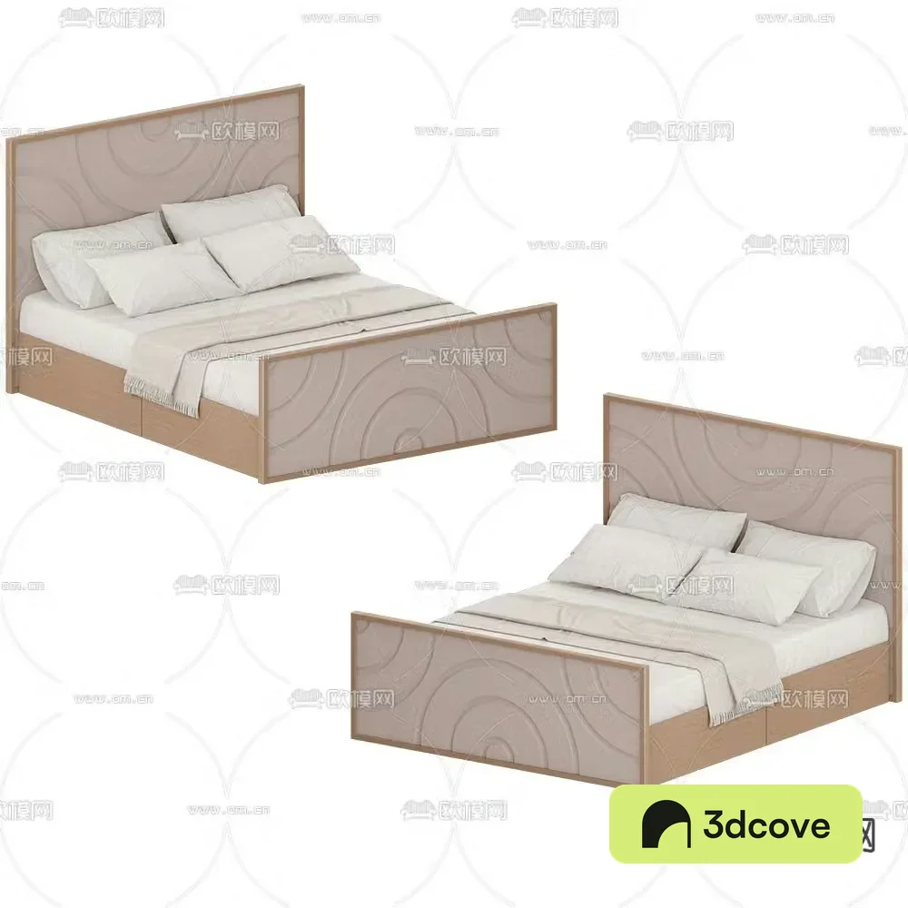 ODINGENIY neoclassical double bed
