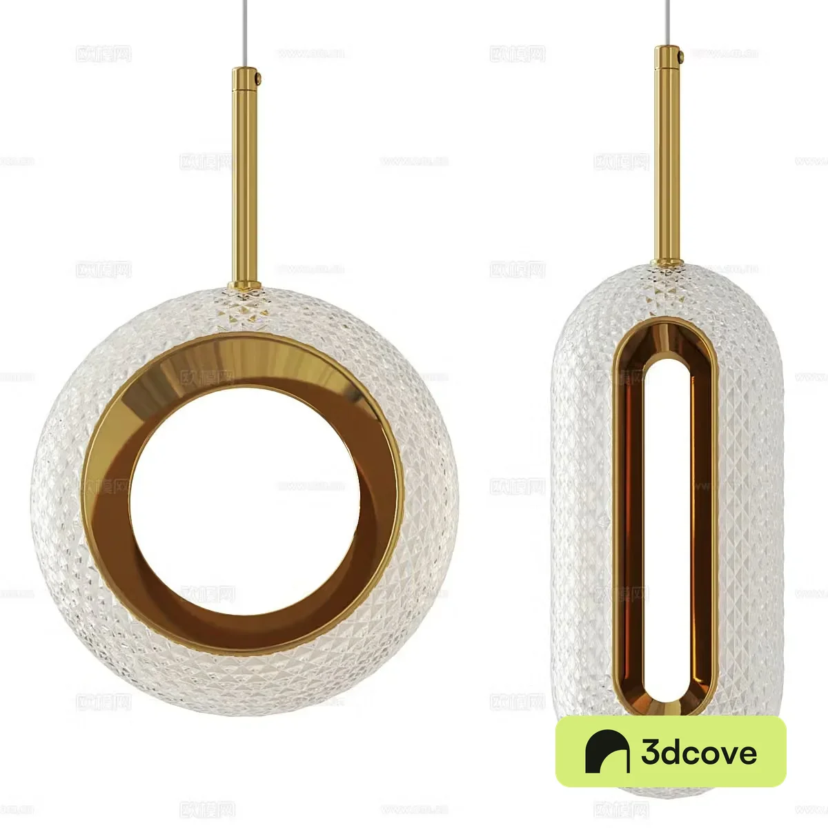 Modern light luxury craft hanging line lamp