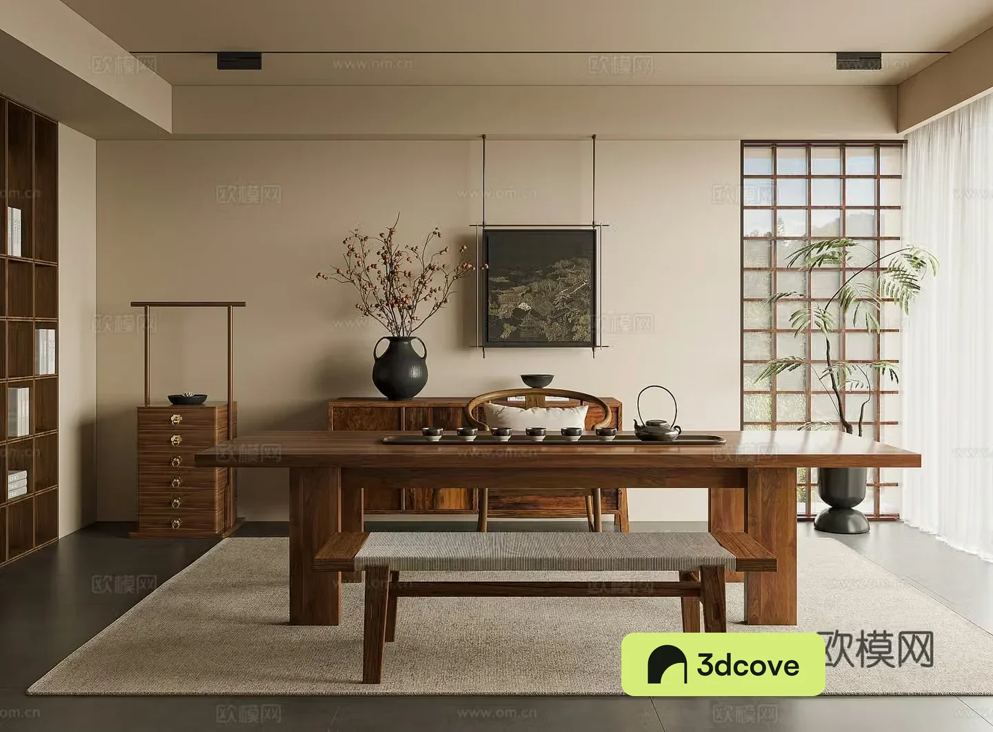 Wasabi Wind Tea Room 3D Model