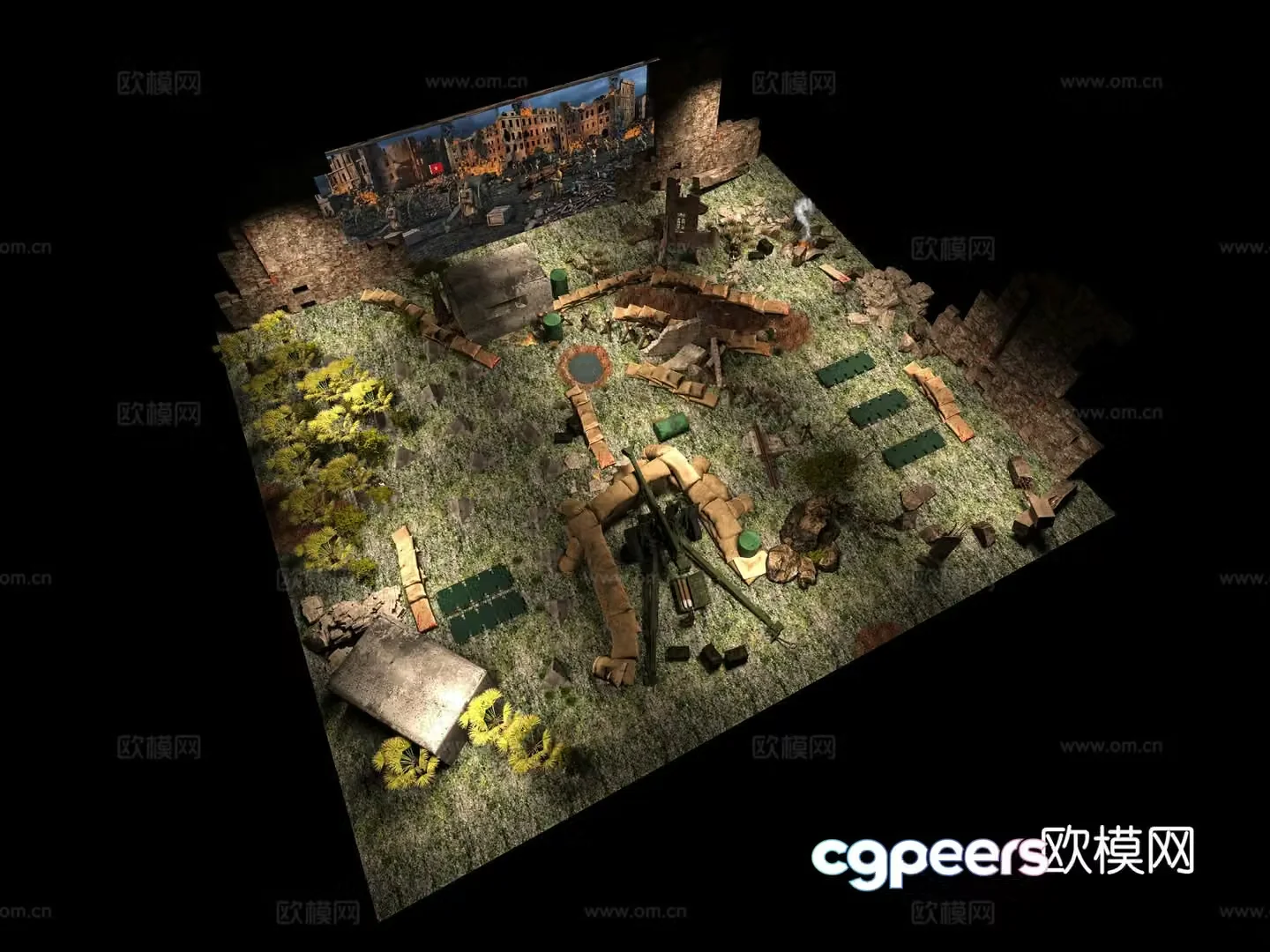 Simulated battlefield battlefield sandbox 3D model