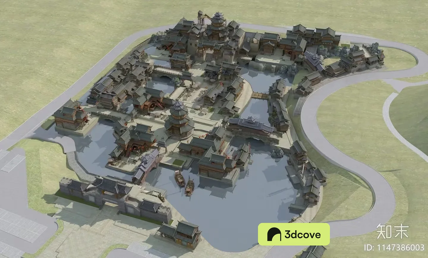 The Main Subject Is A 3D Rendering Of A Large Old-Fashioned