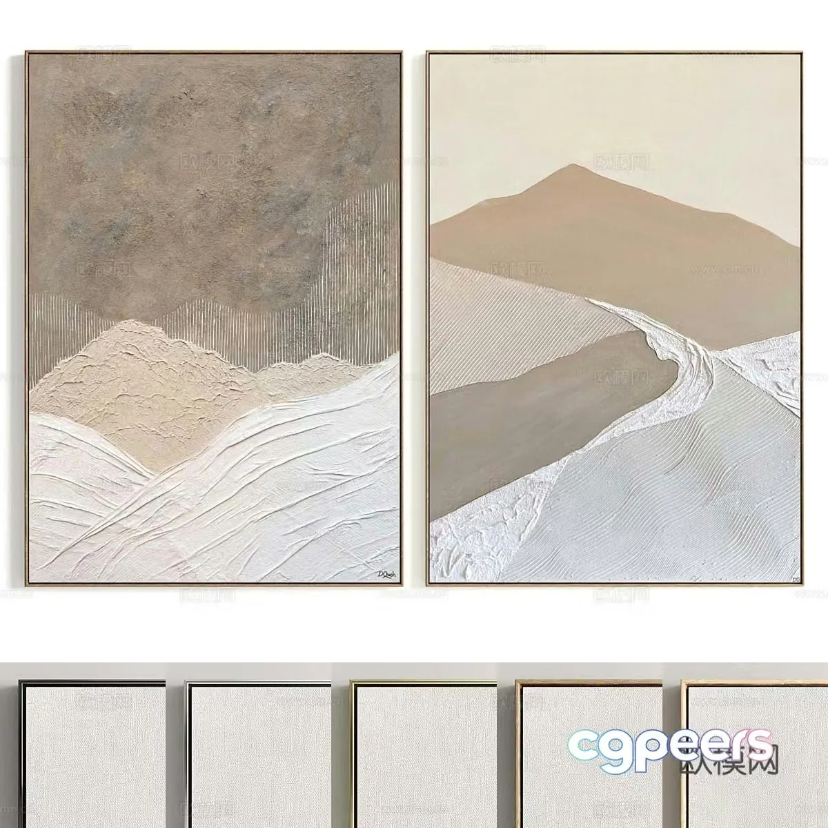 New Chinese style hanging painting 3D model