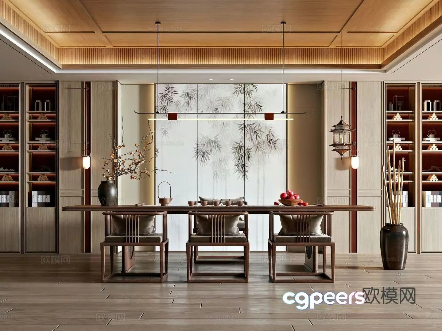 New Chinese tea room 3d model
