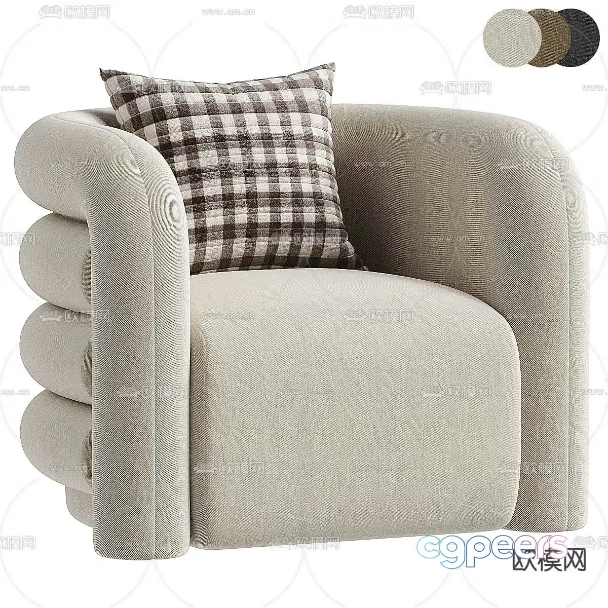 Single sofa sofa chair 3d model