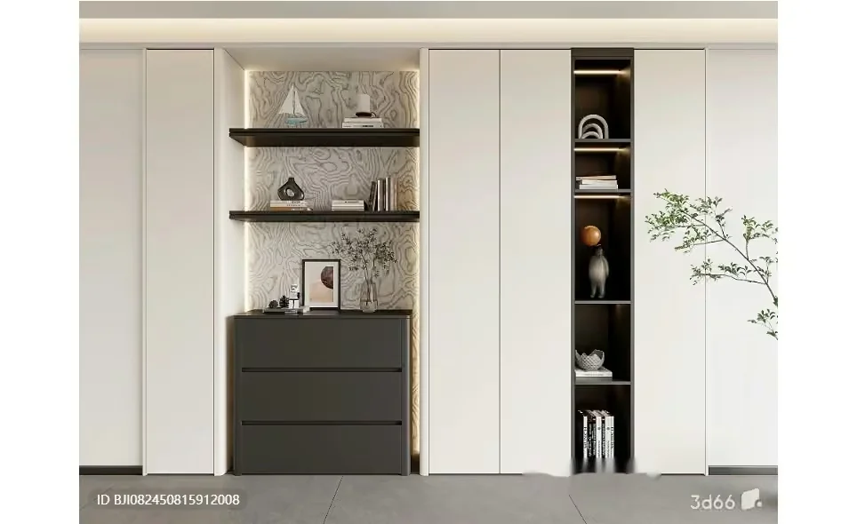 Modern Minimalist Shelving 3D Model – 8589 – VRAY Render