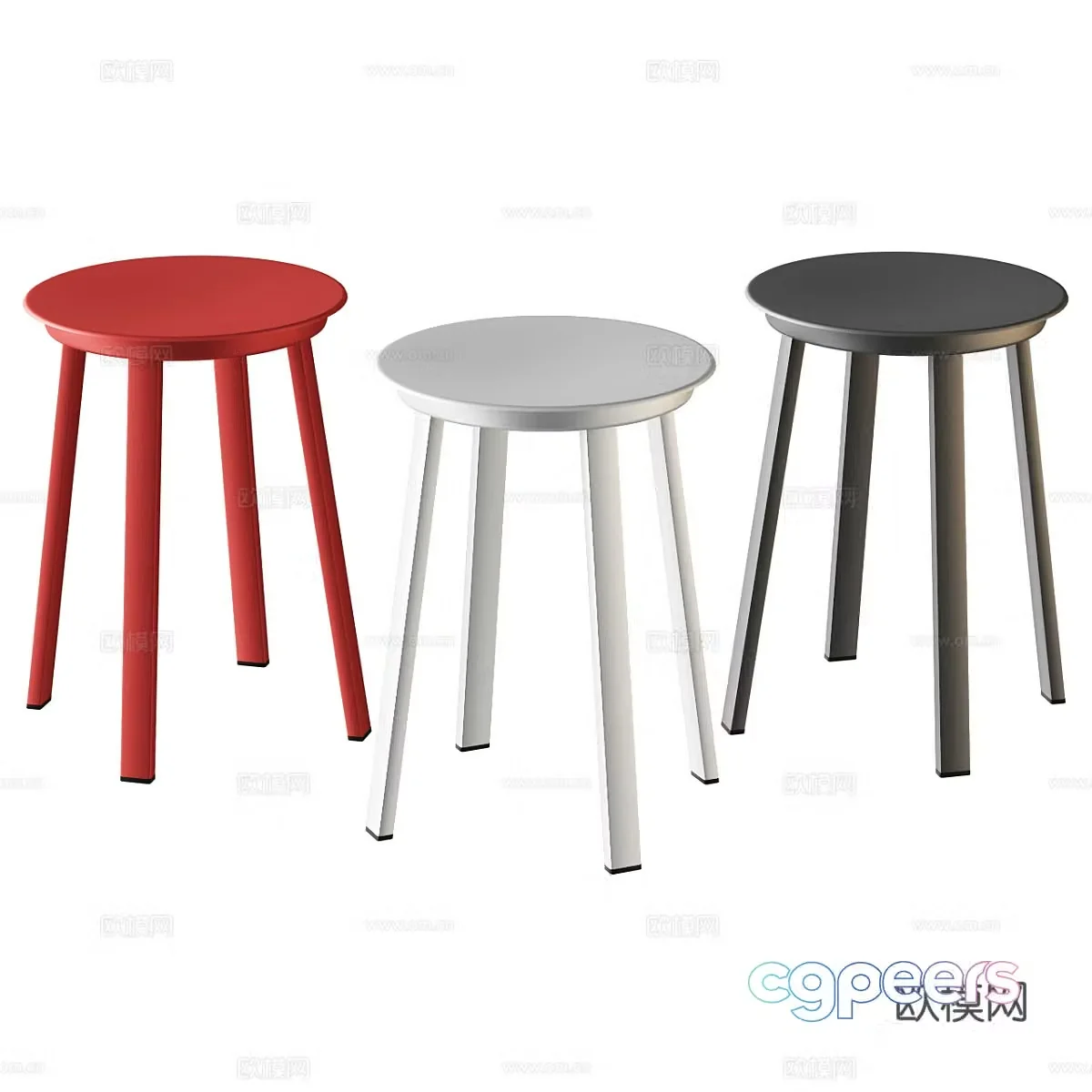 HAY stool round stool 3d model