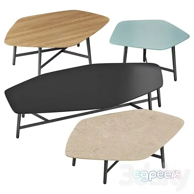 3ds Max Free – Roche Bobois Quintet Cocktail Table
