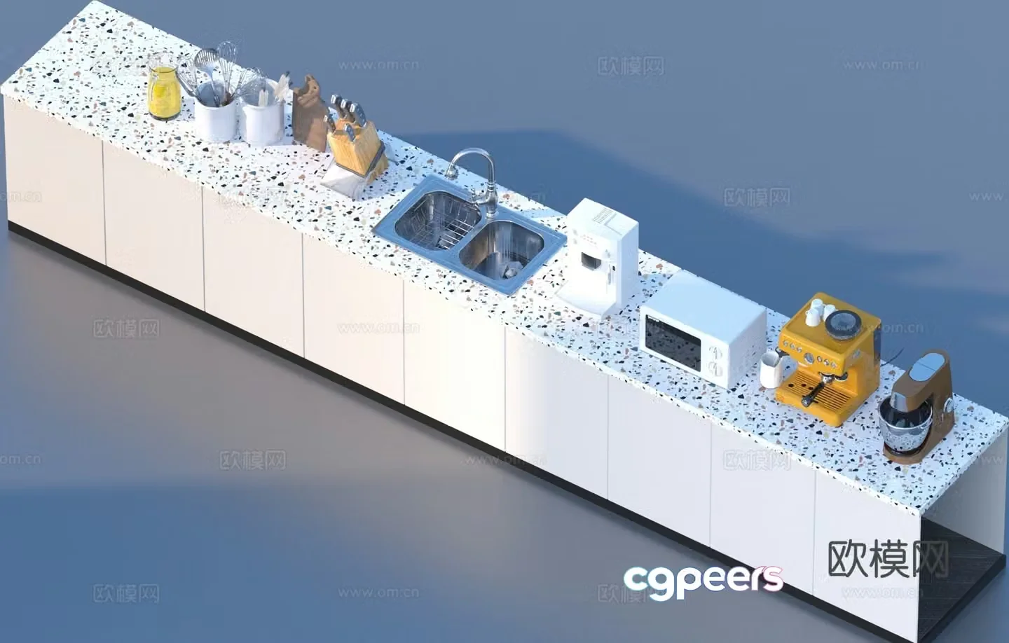 3D model of catering kitchen equipment