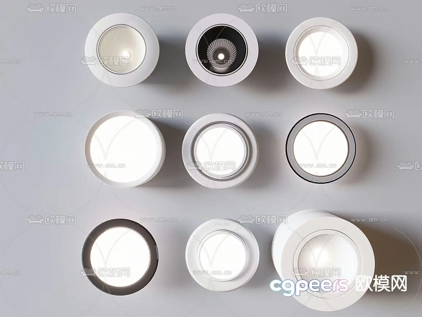 Downlight spotlight turn signal 3d model