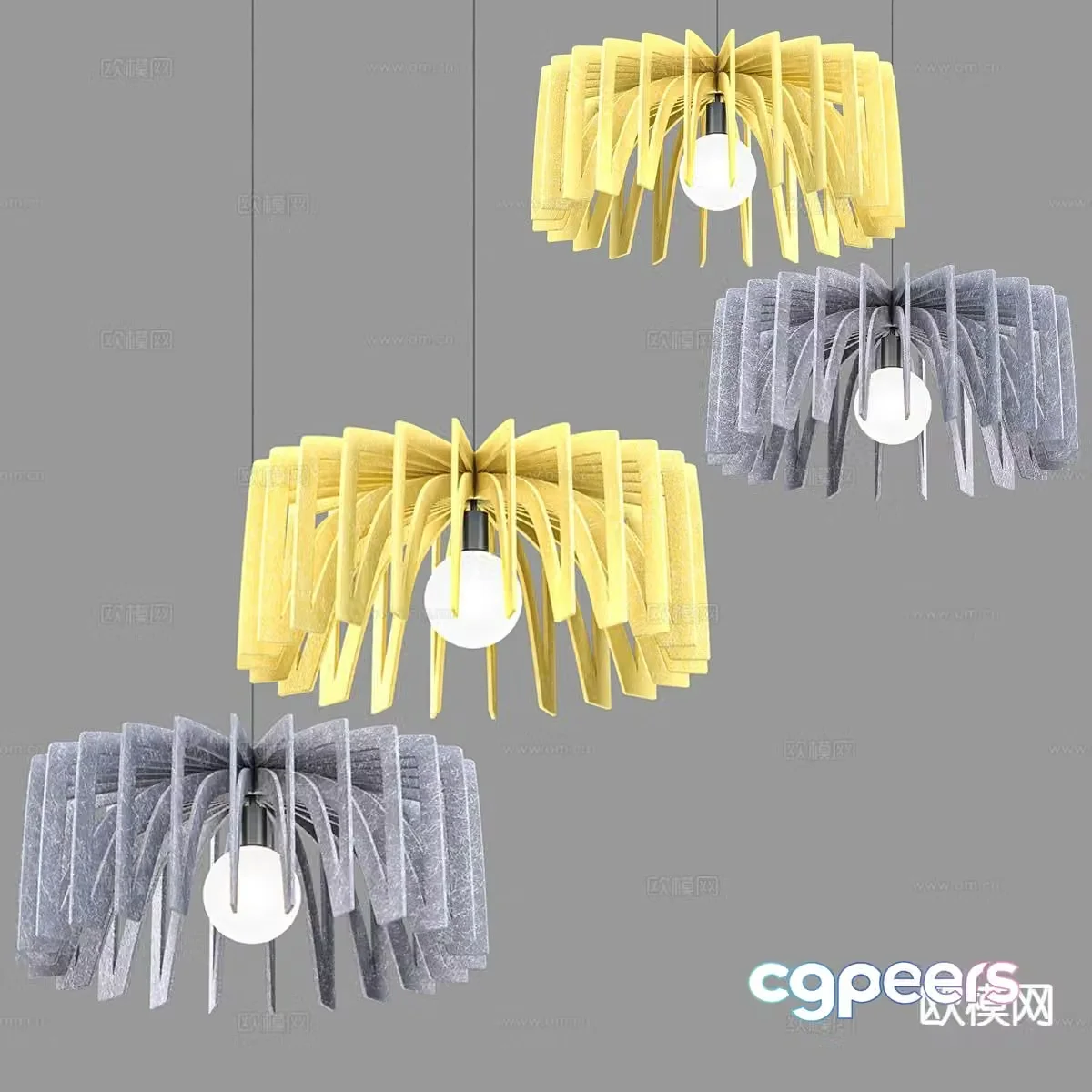 Nordic chandelier simple chandelier 3d model