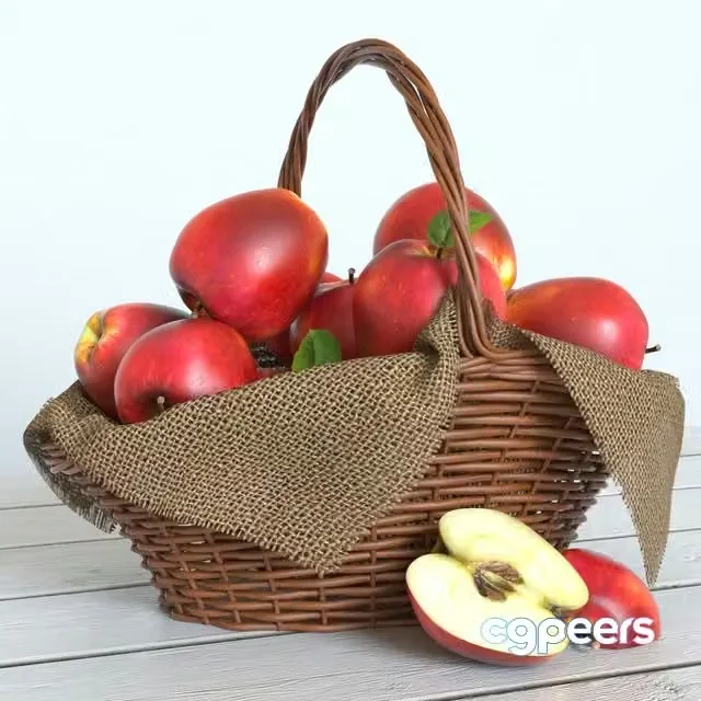 3ds Max Free – Red apples