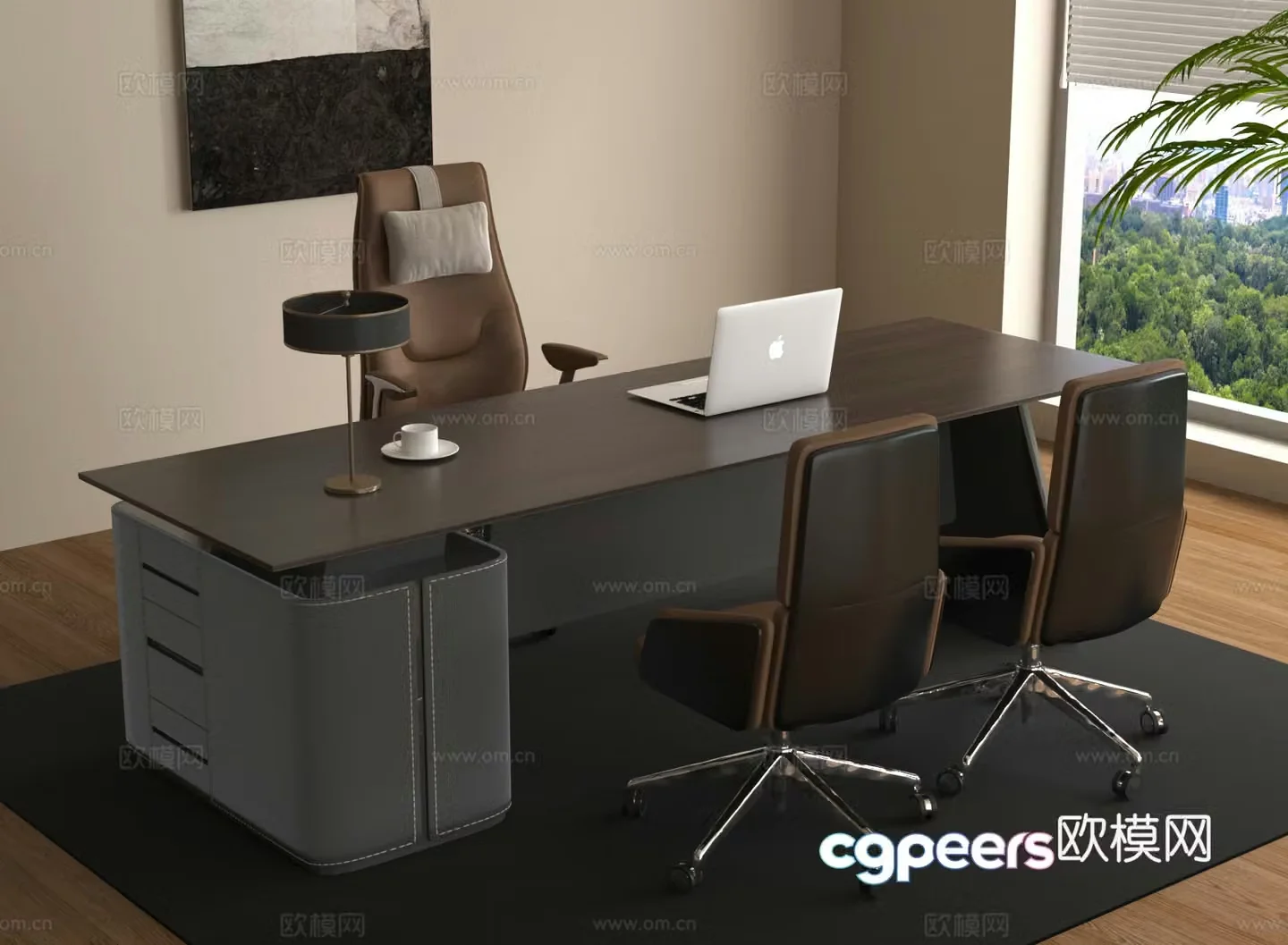 Manager’s desk computer desk desk desk office desk 3d model