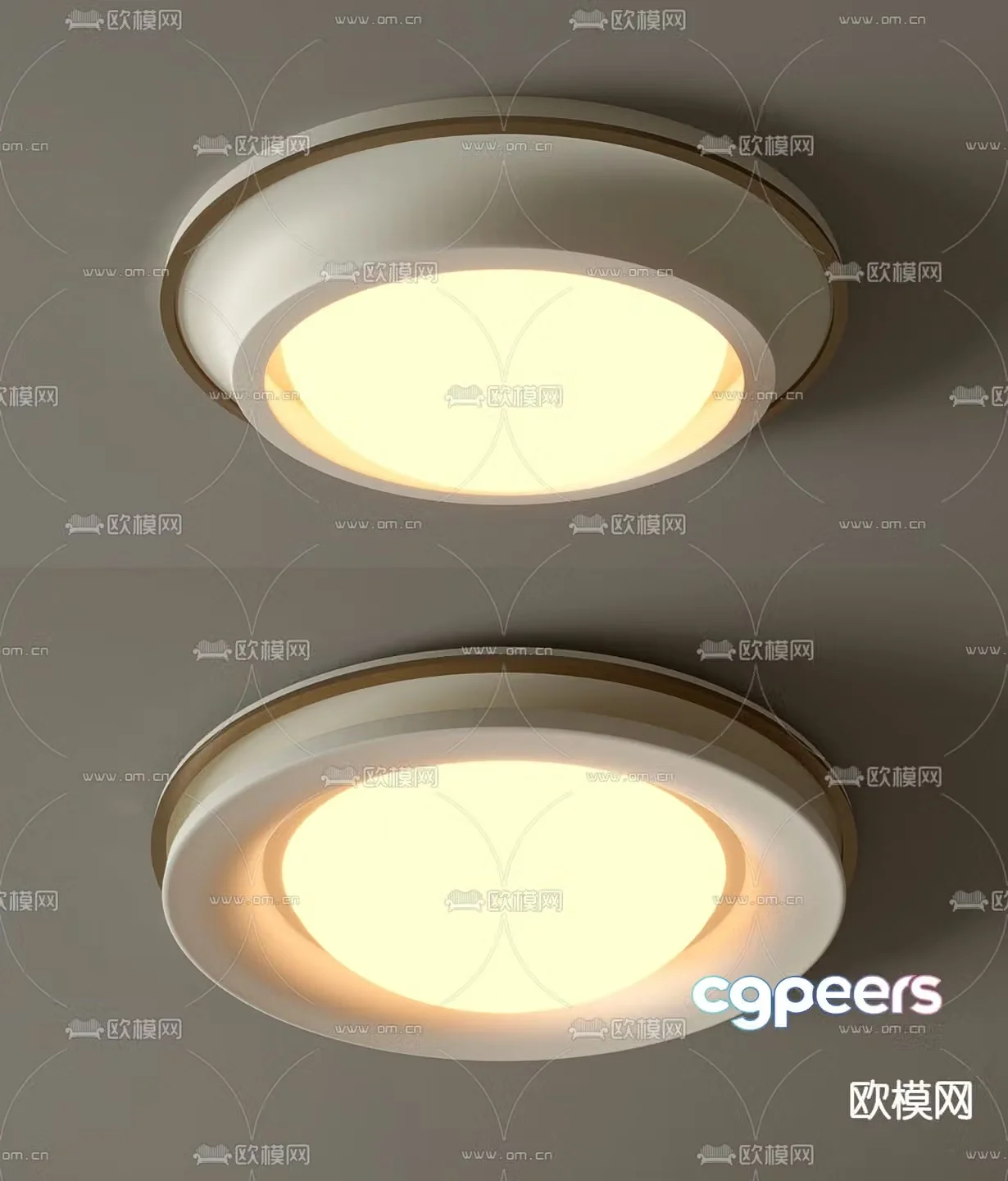 Round ceiling lamp bedroom lamp 3d model
