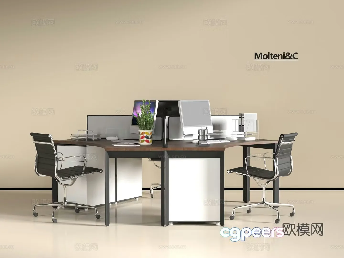 Modern office desk chair 3d model