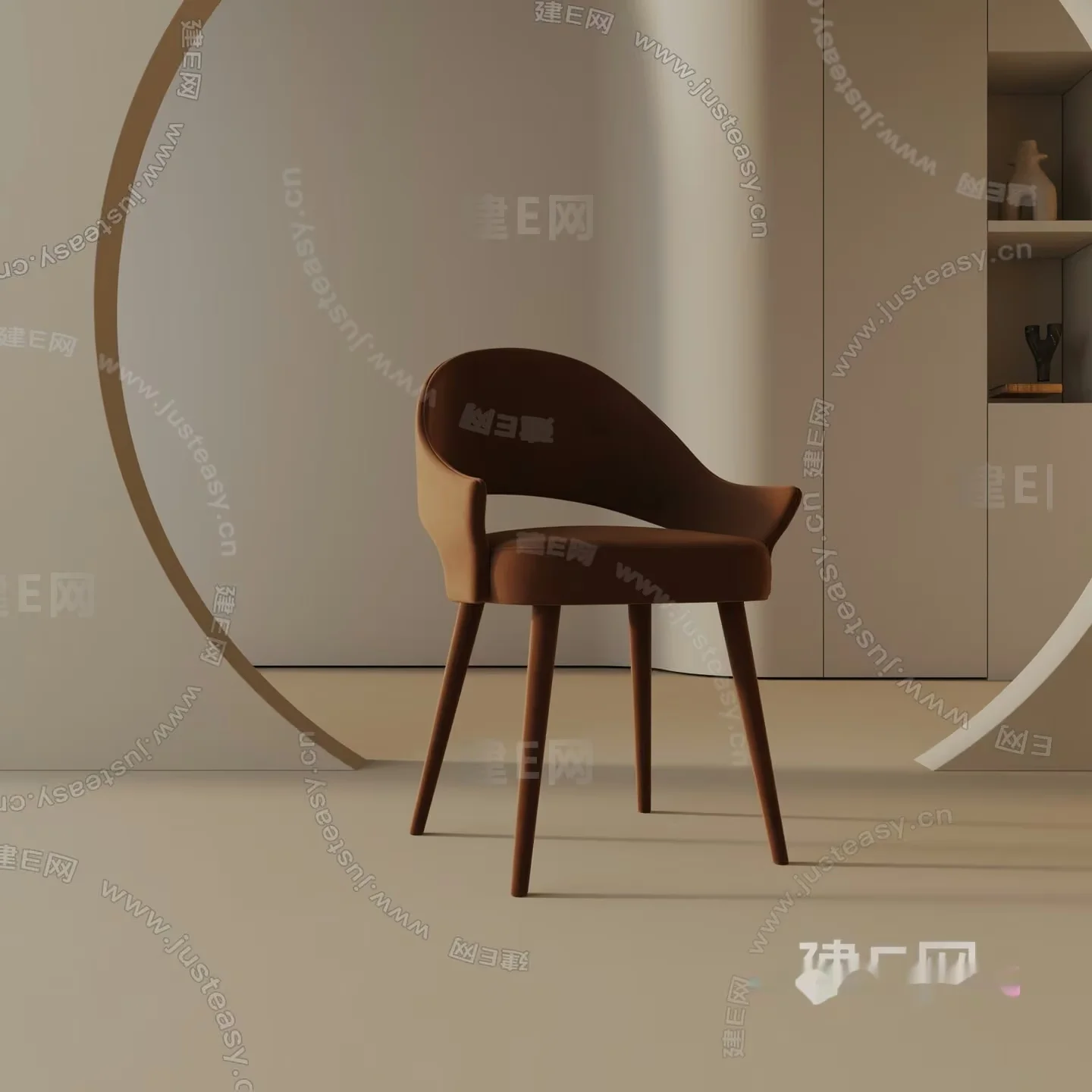 A Wooden Chair 3D Model – 3460 – VRAY Render