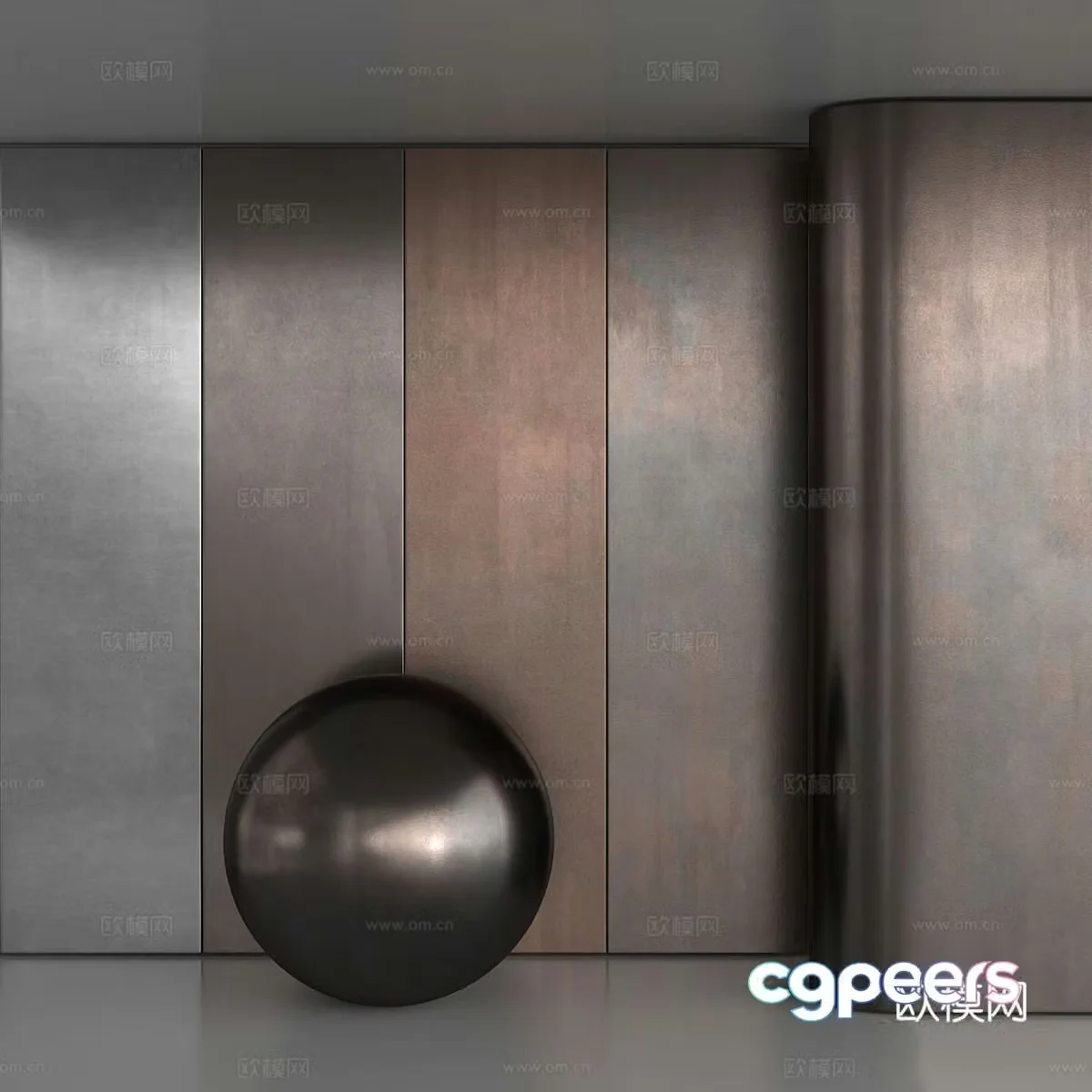 Metal material old metal 3D model