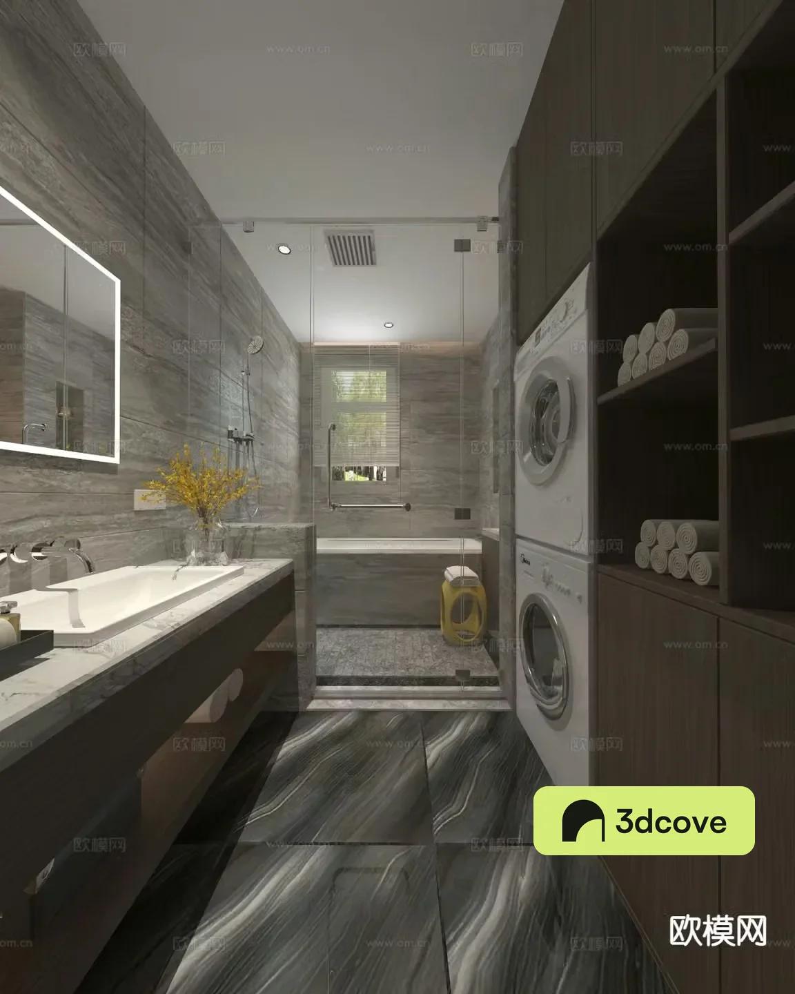 New Chinese style bathroom laundry room bathroom