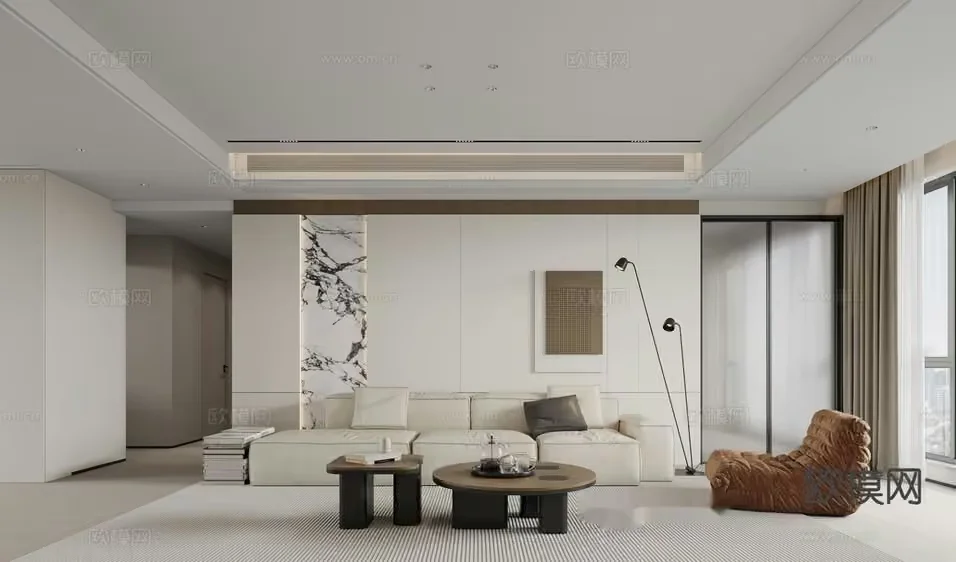Modern Living Room 3D Model – 6657 – CORONA Render