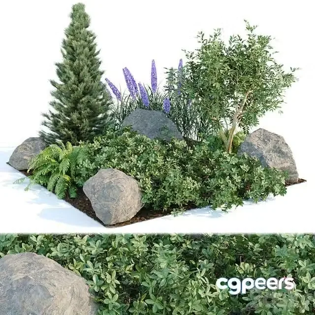 3ds Max Free – outdoor garden plants collection vol 69