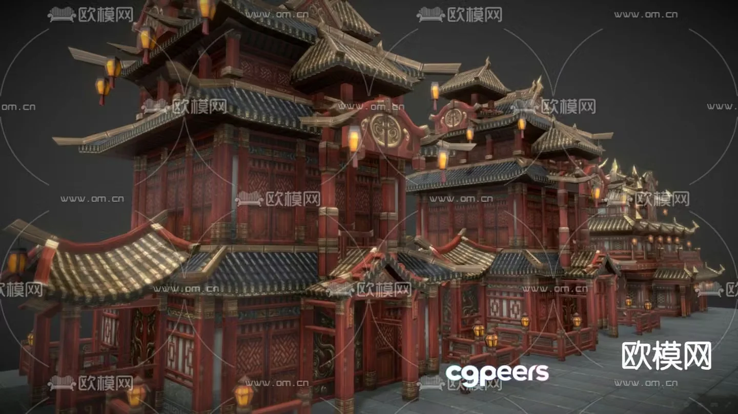 3D model of Chinese ancient building pavilion