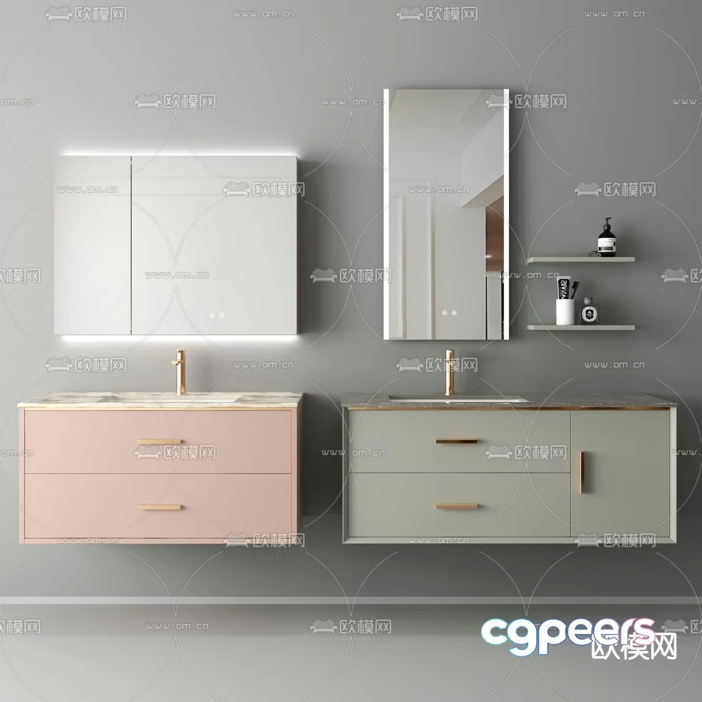 bathroom cabinet bathroom cabinet sink 3d model