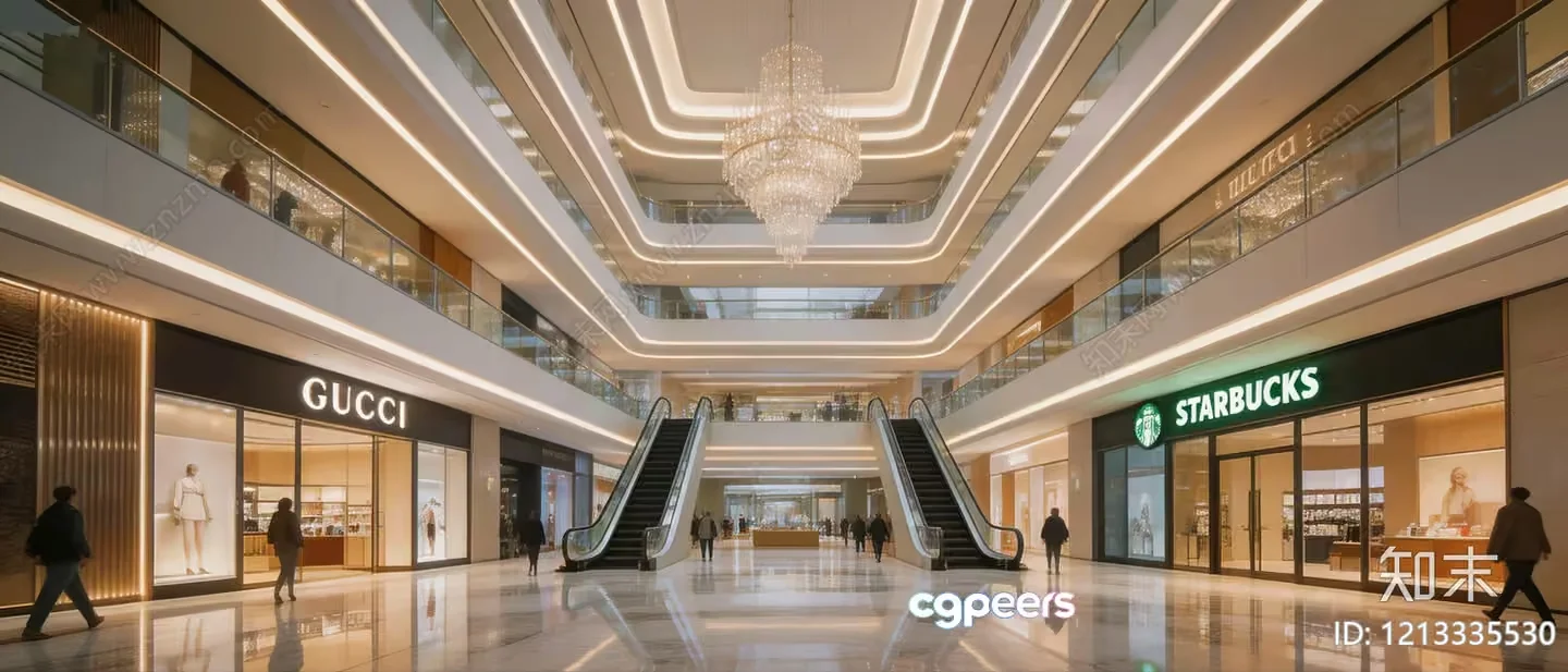 Modern Shopping Mall 3D Model – 5599 – VRAY Render