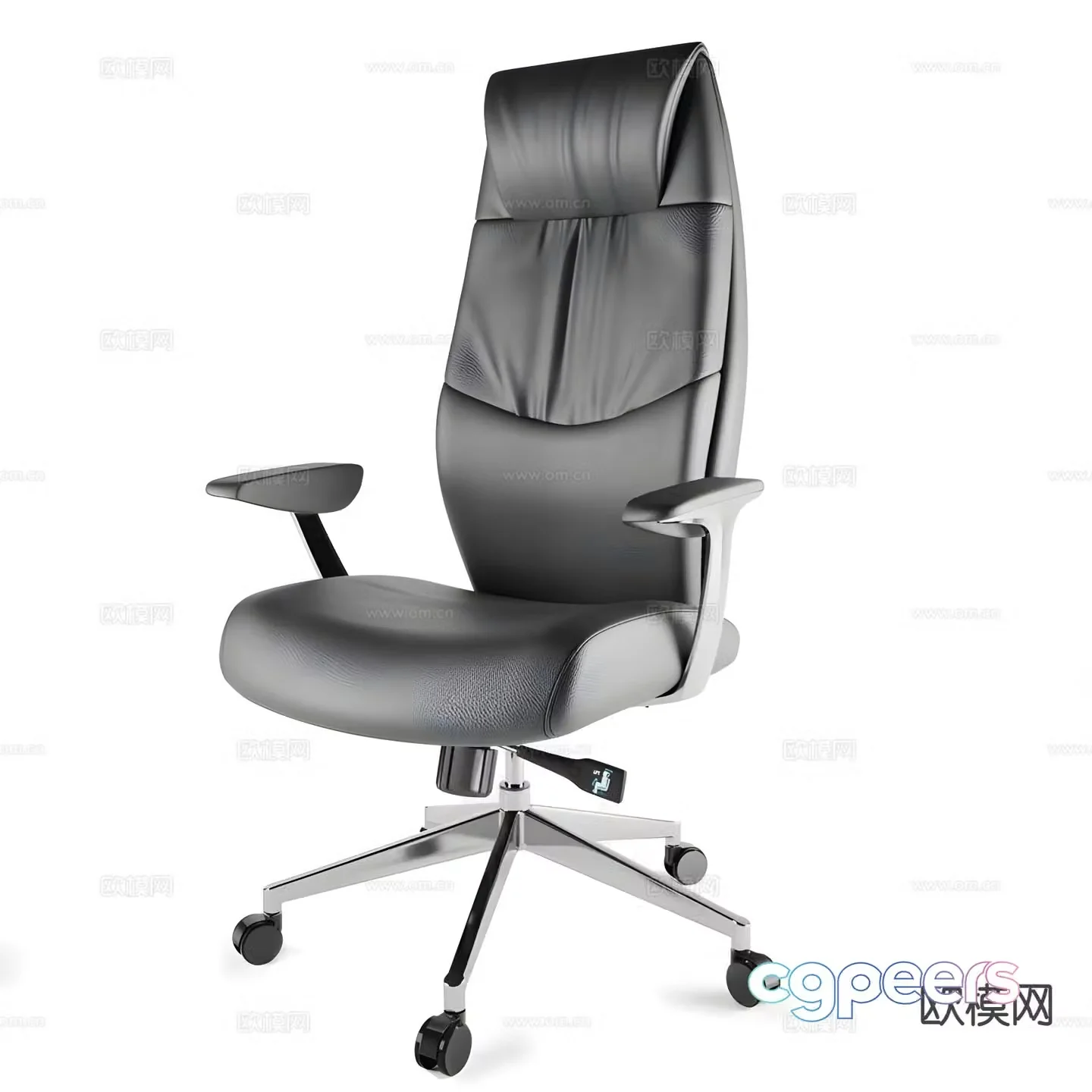 leather chair office chair 3d model