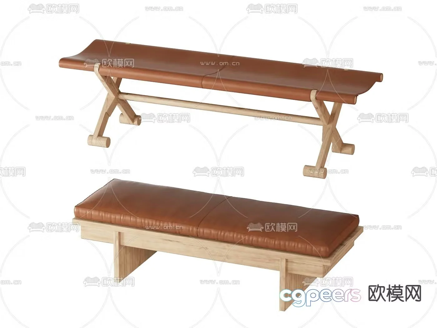 Bar stool shoe changing bench bench 3d model