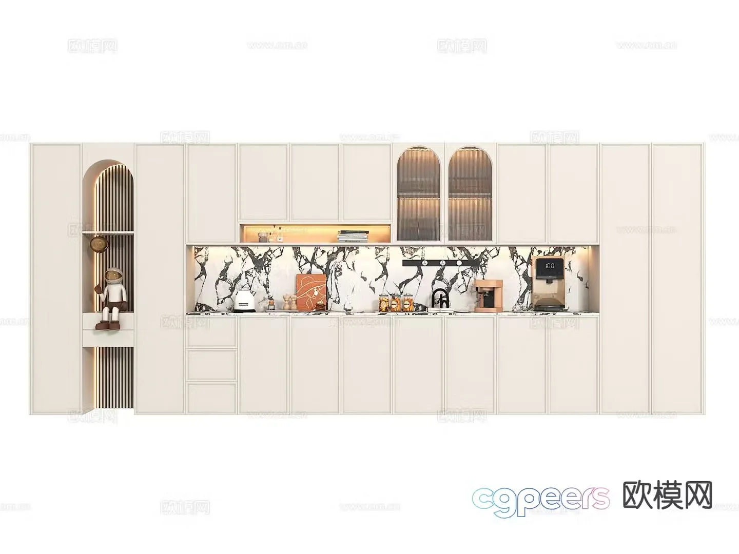 French wine cabinet 3d model