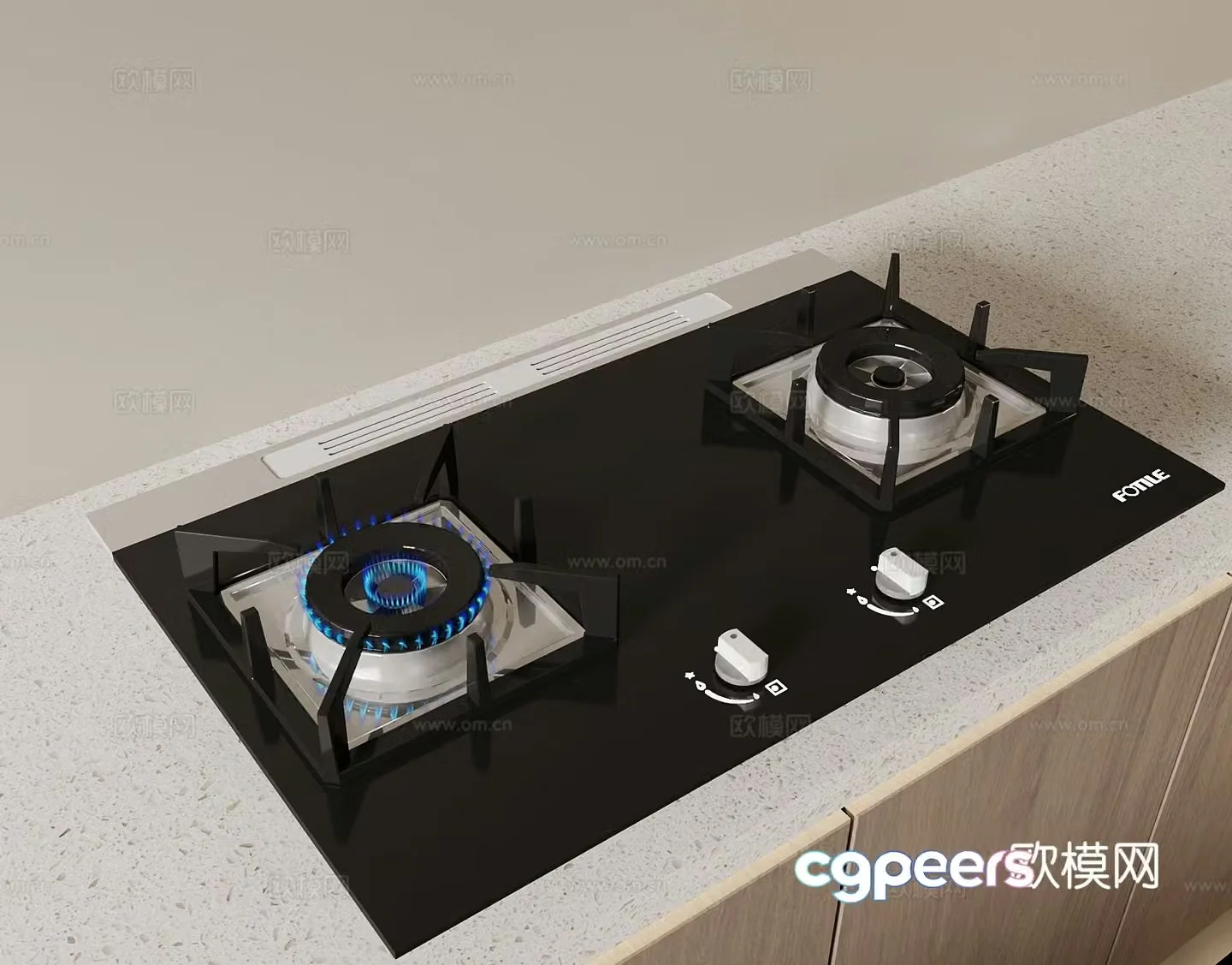 Modern gas stove gas stove stove stove 3D model