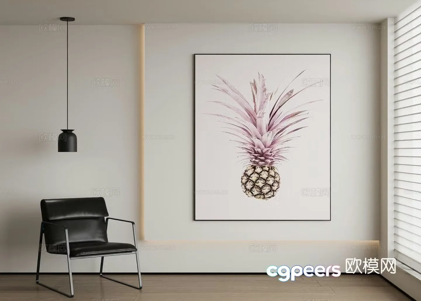 Modern decorative painting 3d model