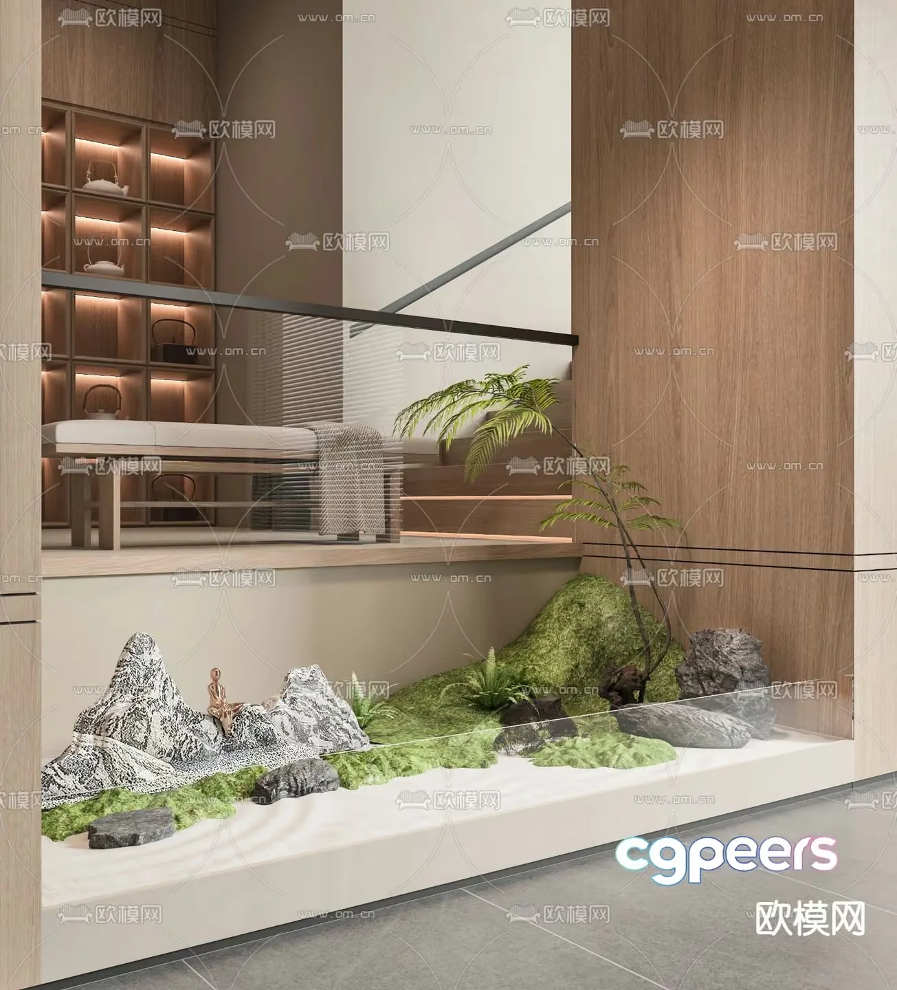 Modern Living Room 3D Model – 8823 – VRAY Render