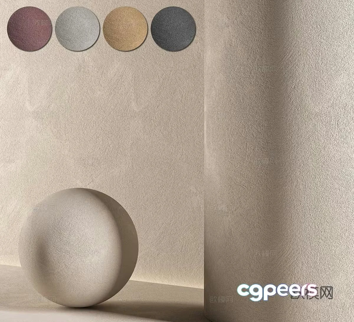 Modern seamless art paint texture paint cement paint wall paint gypsum cement paint 3d model