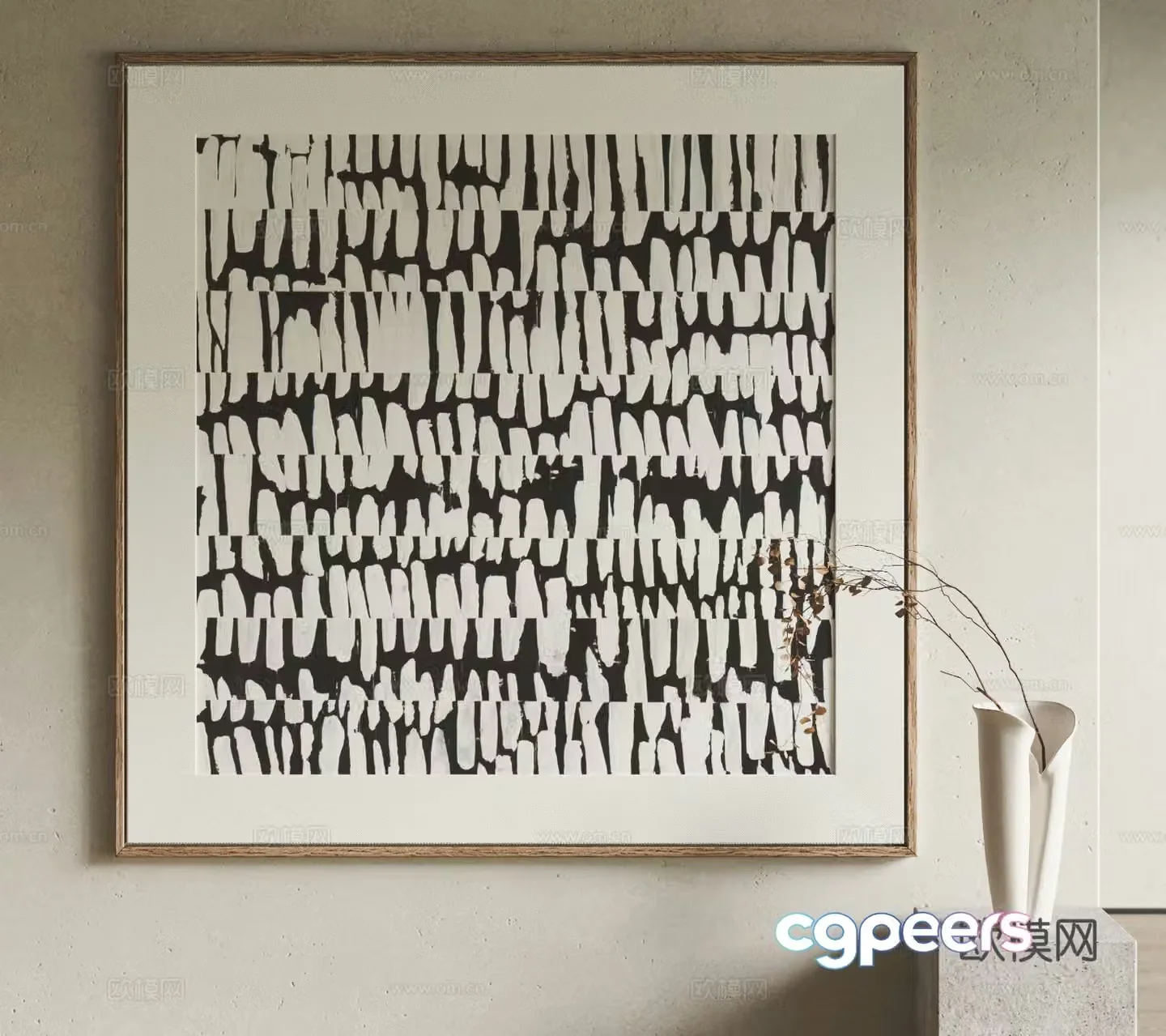Modern hanging paintings Abstract paintings Decorative paintings Wasabi hanging paintings 3d model