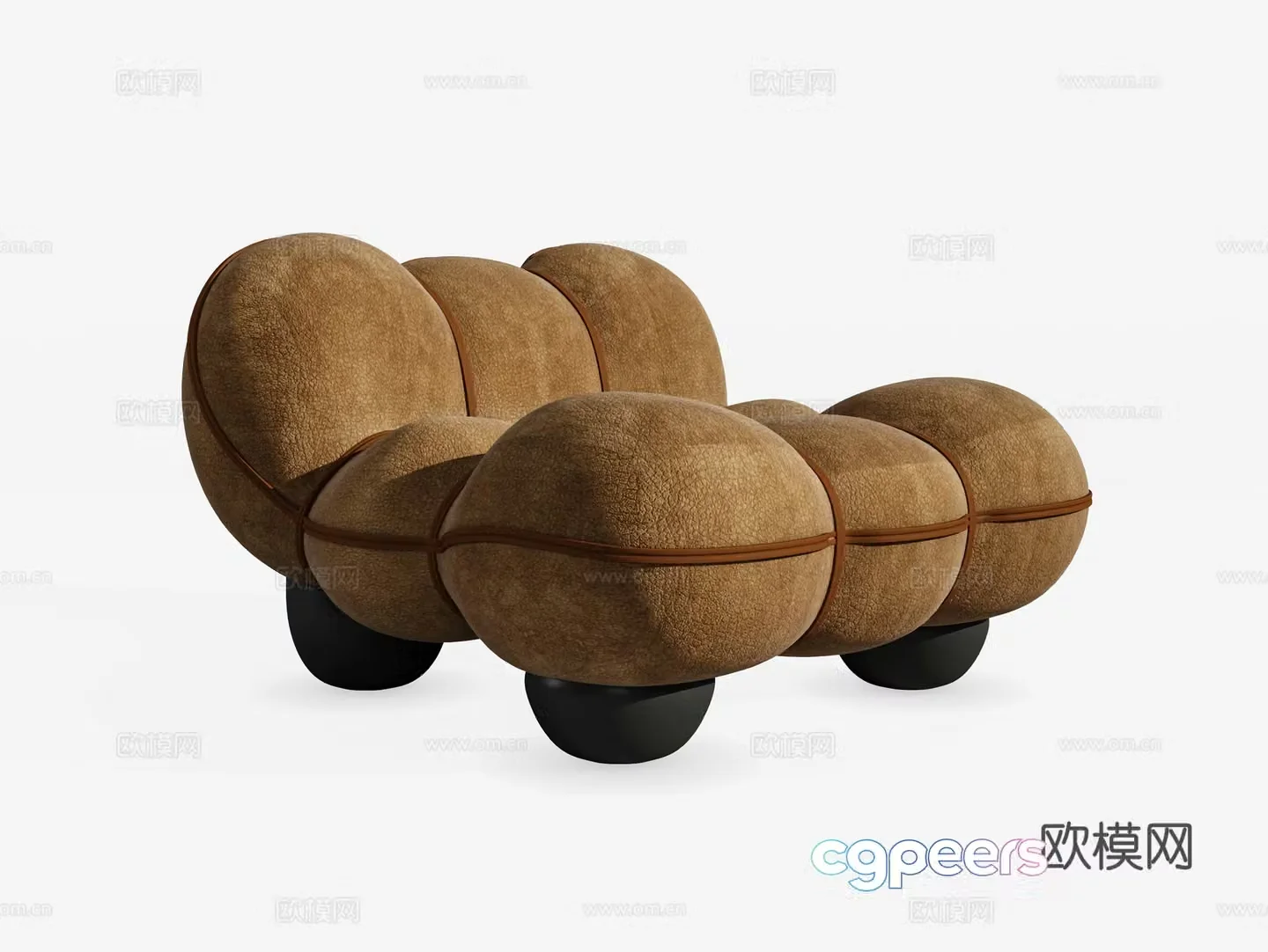 Single sofa 3d model