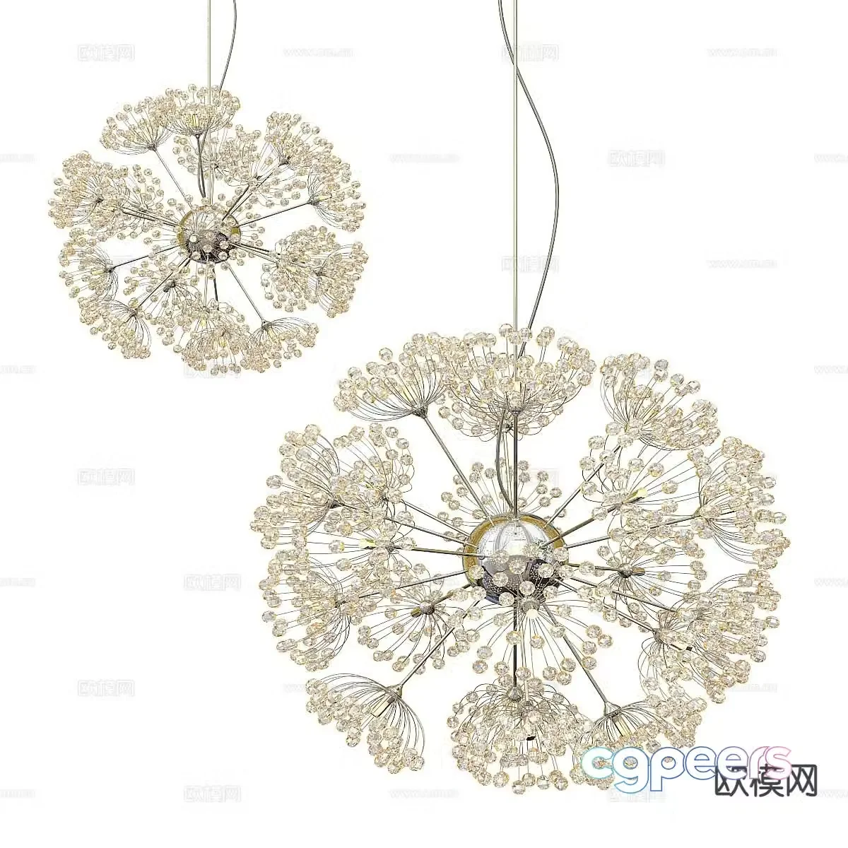 Dandelion chandelier 3d model