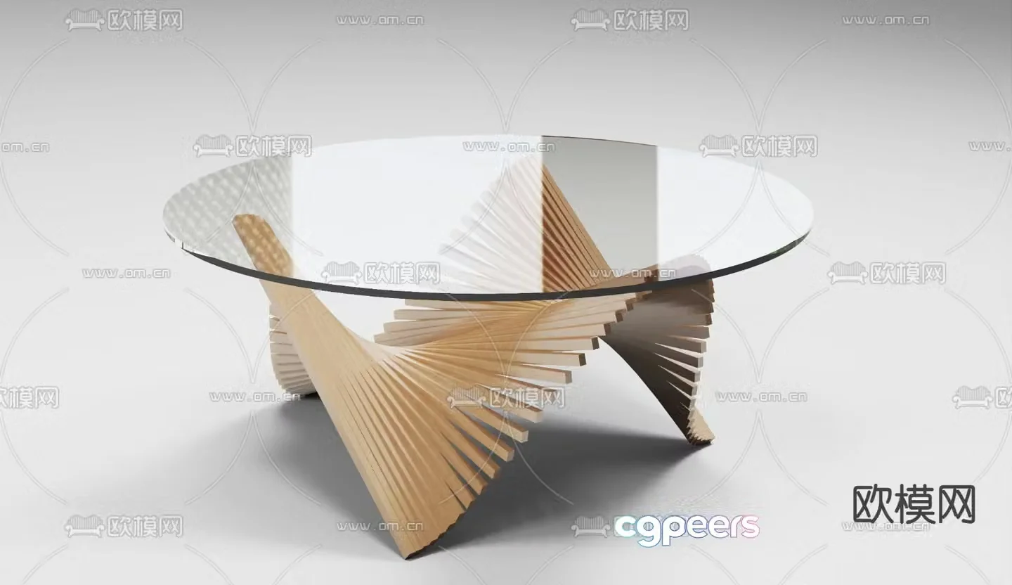 Round coffee table 3d model