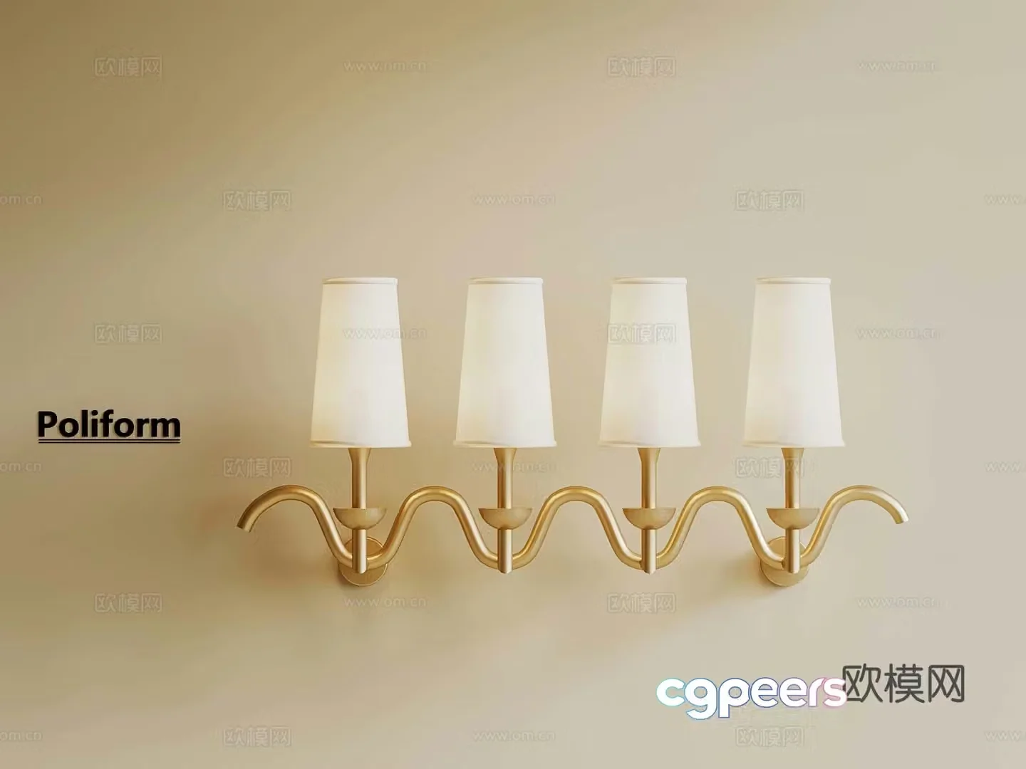 French American wall lamp decorative wall lamp 3d model