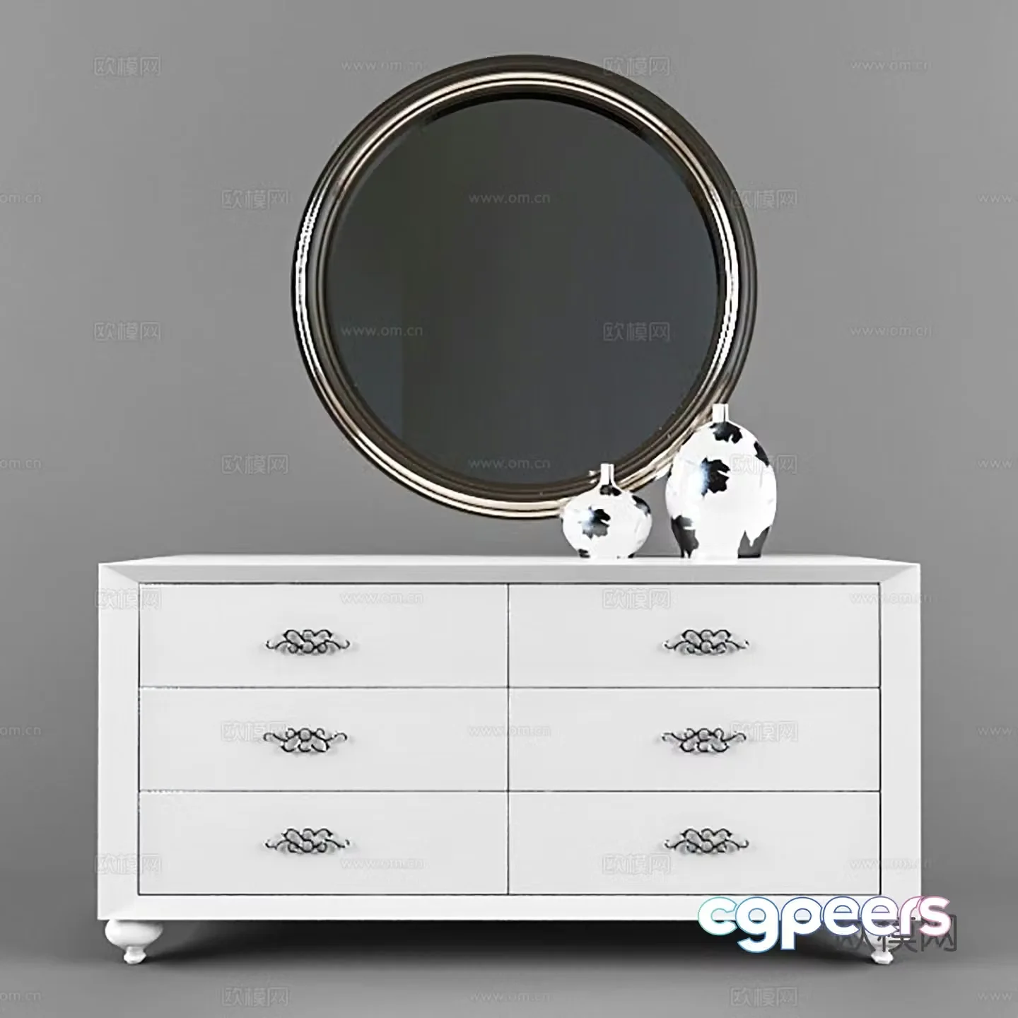 Modern decorative cabinet 3d model
