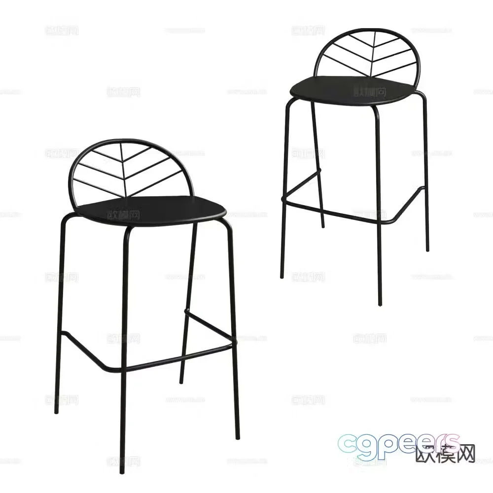 Castil Italian bar stool bar stool 3d model
