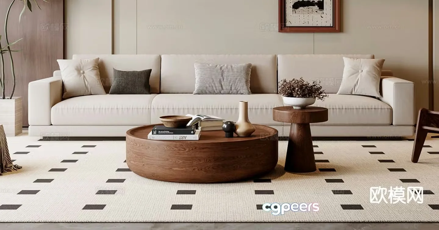 Medieval style sofa modular sofa 3d model