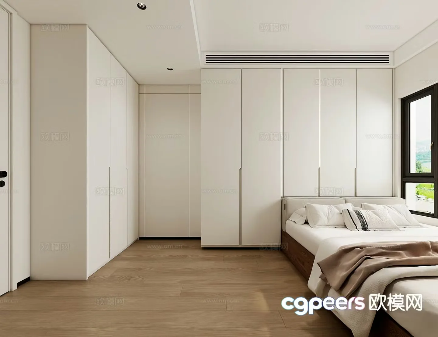 Modern tatami bedroom 3d model