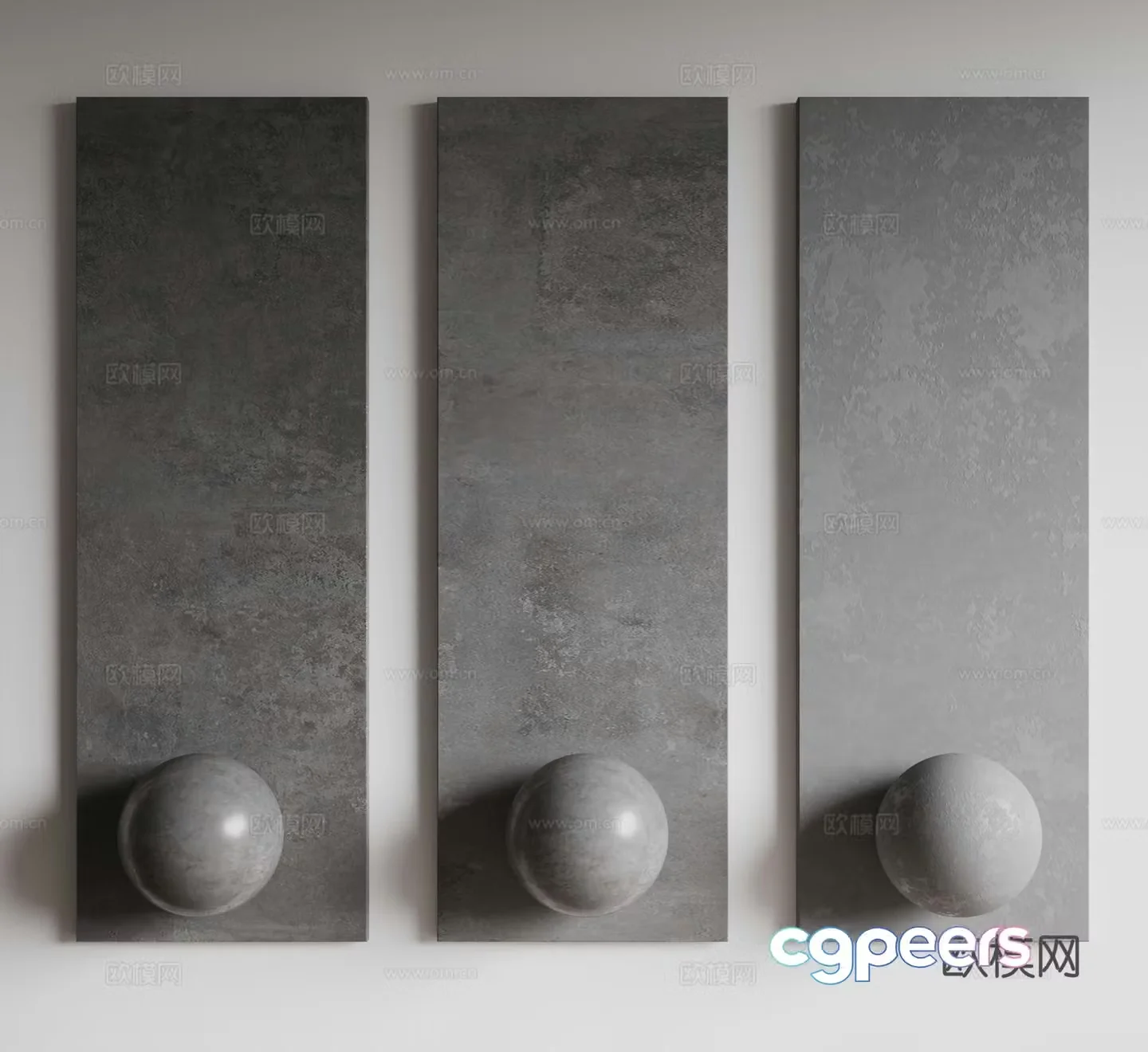 Modern background wall concrete wall concrete ceiling concrete floor slab micro cement paint water 3d model