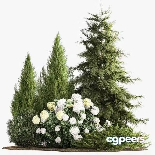 3ds Max Free – Garden of Spruce Pine Topiary